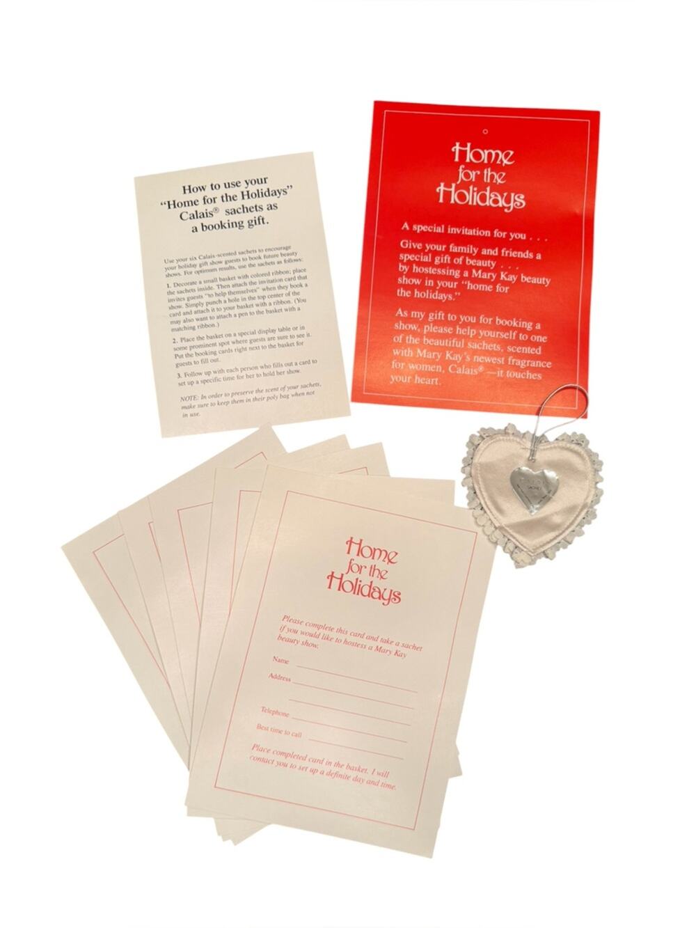 Home for the Holidays Calais Sachets Gift Heart Shape with Papers Gifting